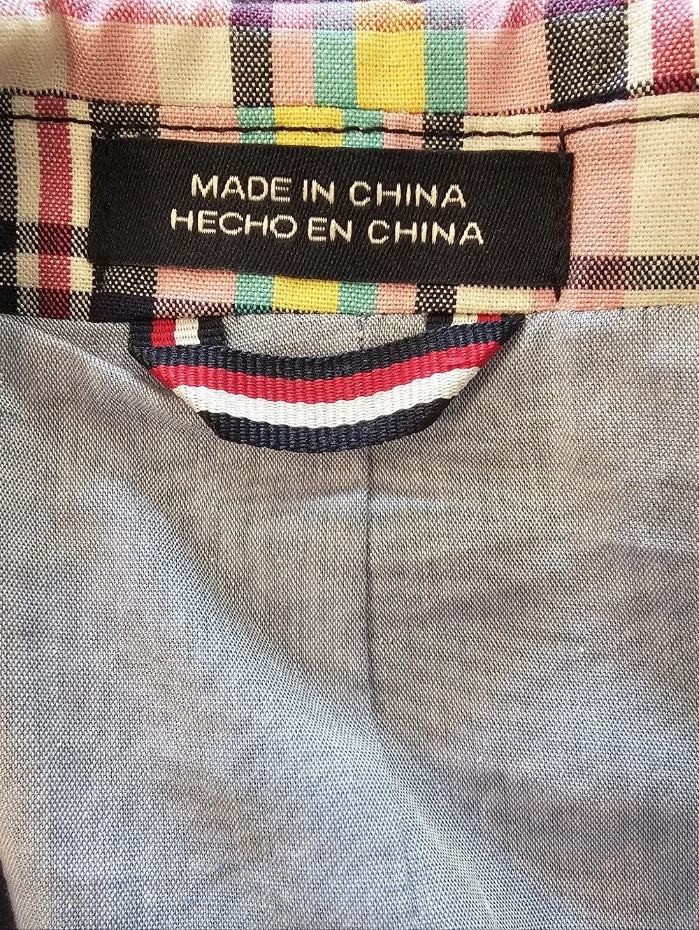 Tommy Hilfiger Plaid Blazer Jacket Youth Boys Size 18 Big Kid New Without Tags